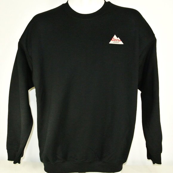 COORS LIGHT Beer Employee Uniform Black Sweatshirt NWT Size XL - Picture 1 of 10